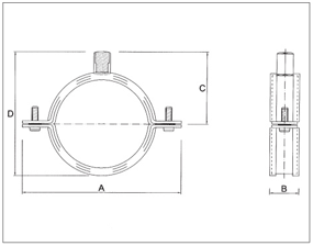 Pipe Clamps With Rubber